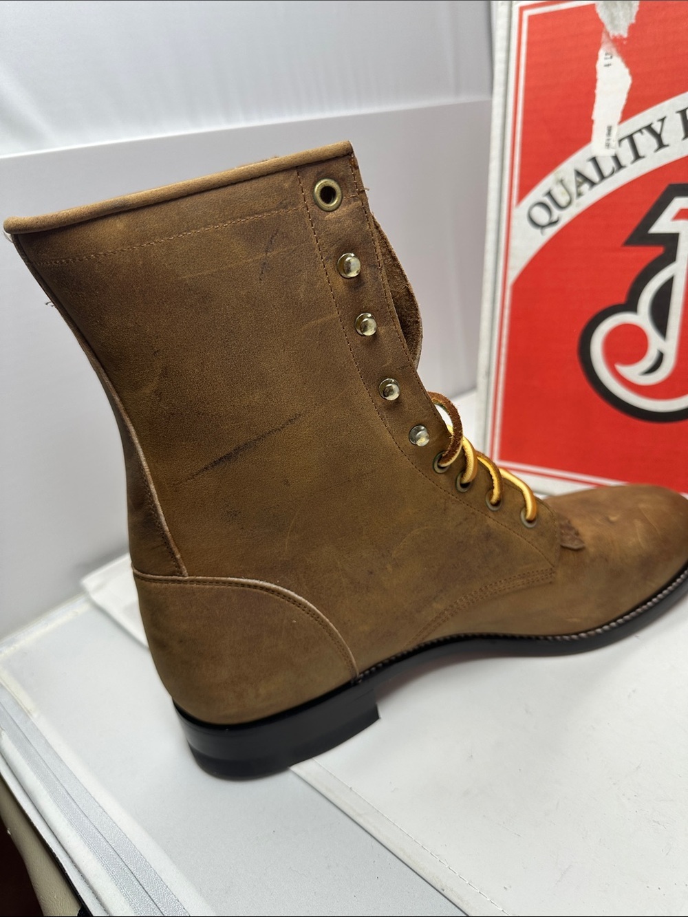 Justin Roper Boots Size 10 - Picture 6 of 11